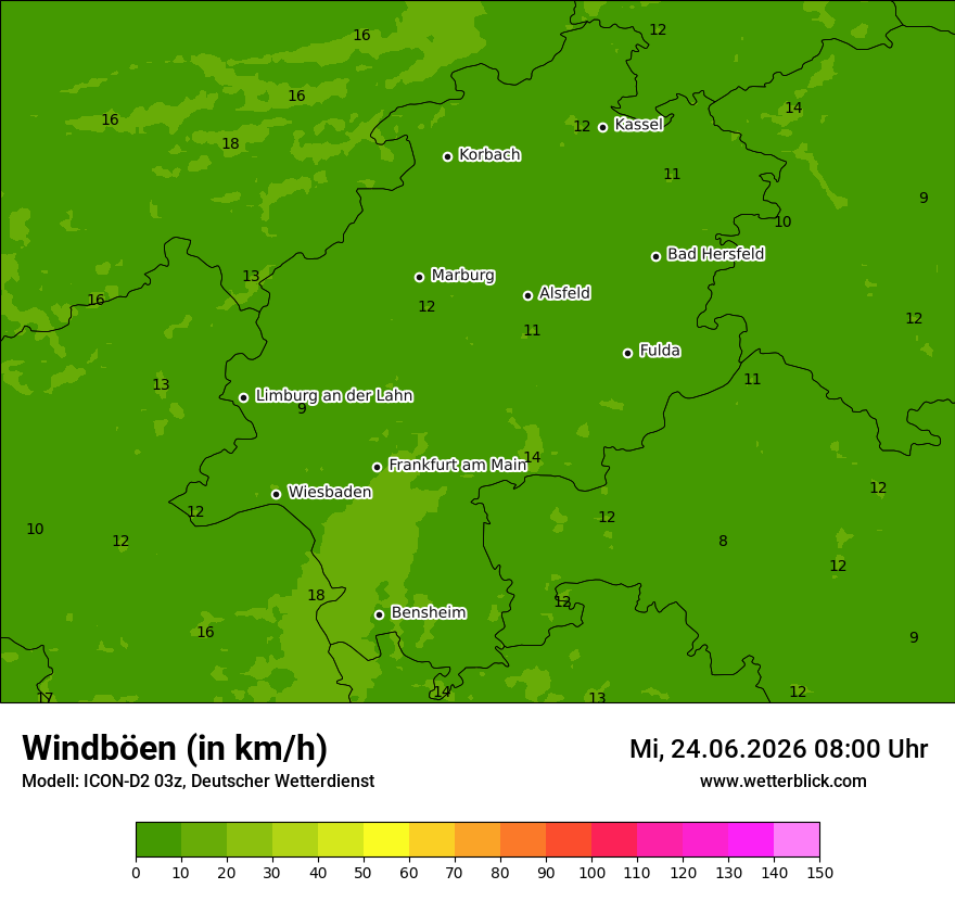 Maximale Windböen