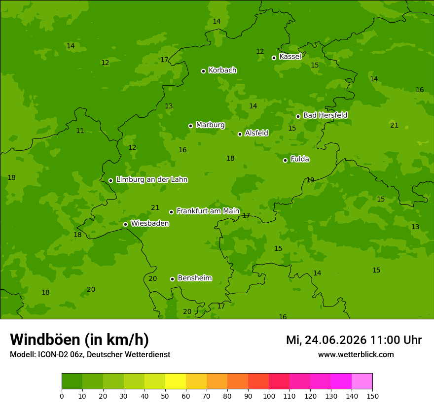 Maximale Windböen