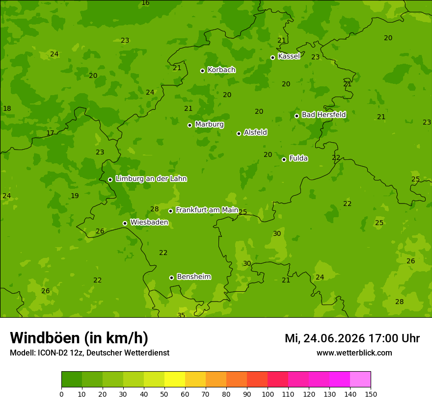 Maximale Windböen