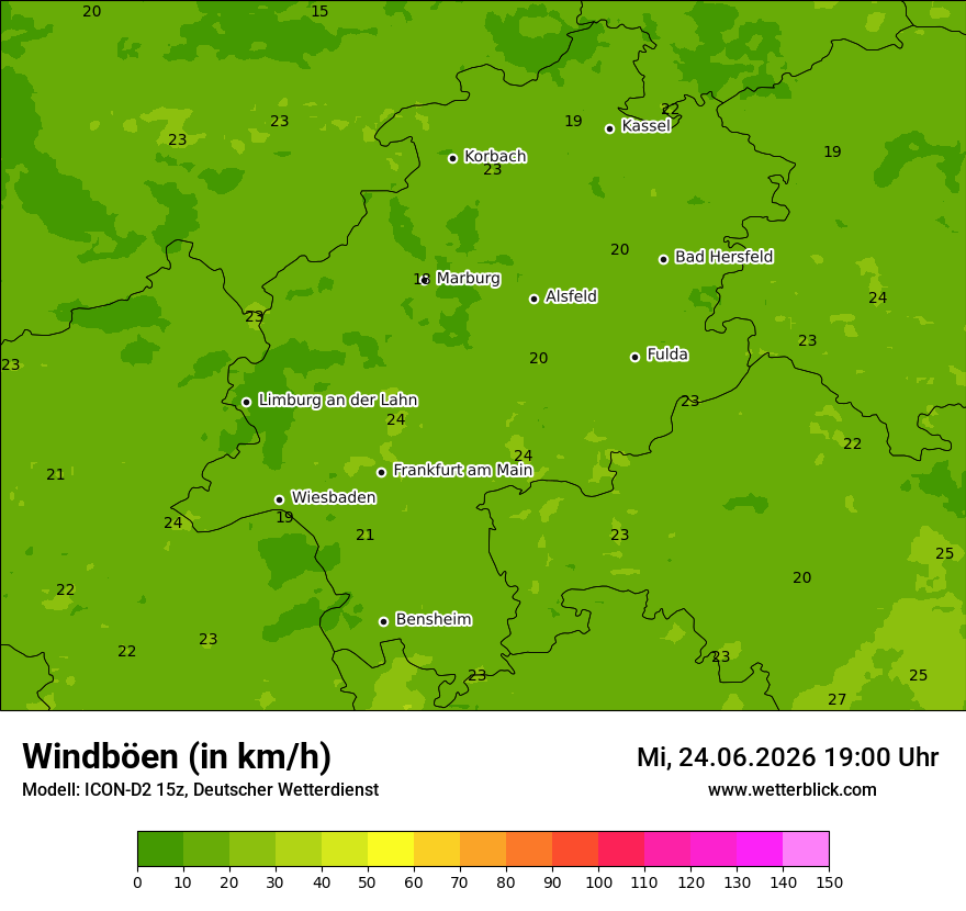 Maximale Windböen