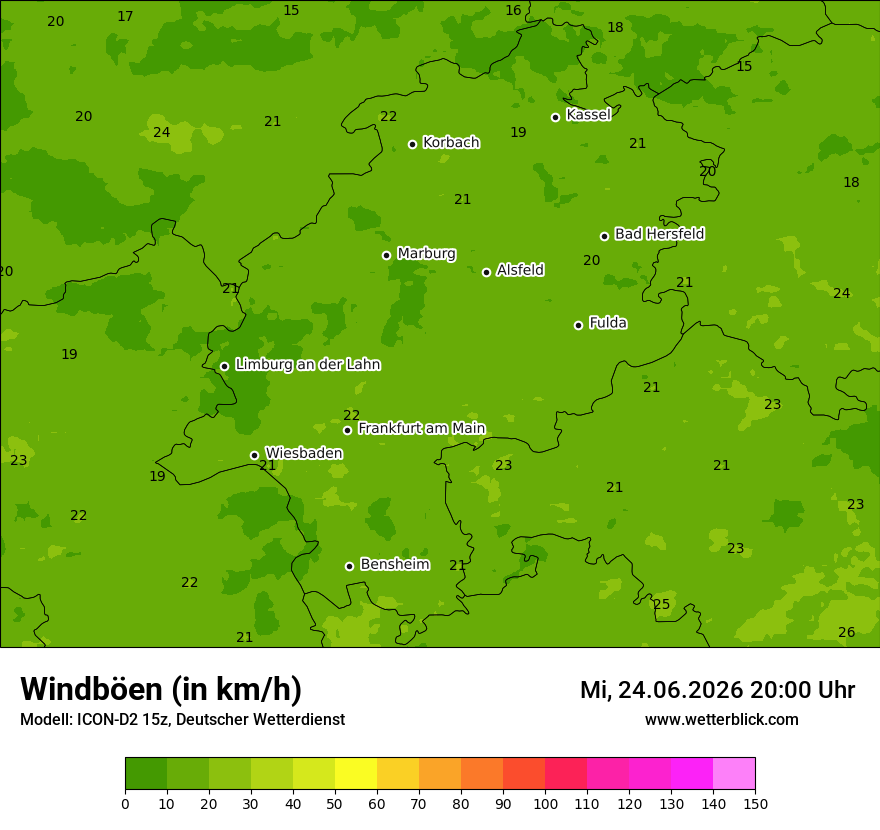 Maximale Windböen