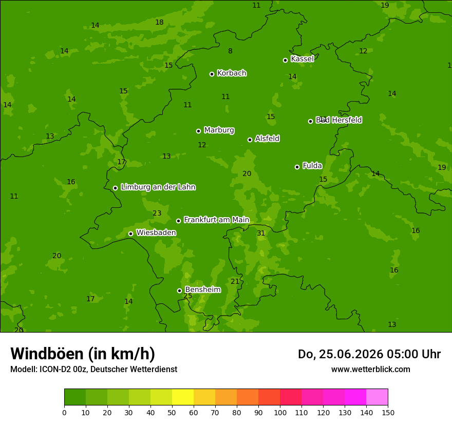 Maximale Windböen