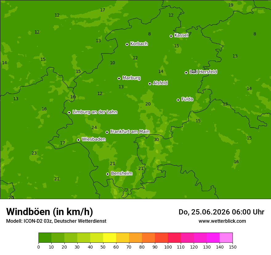 Maximale Windböen