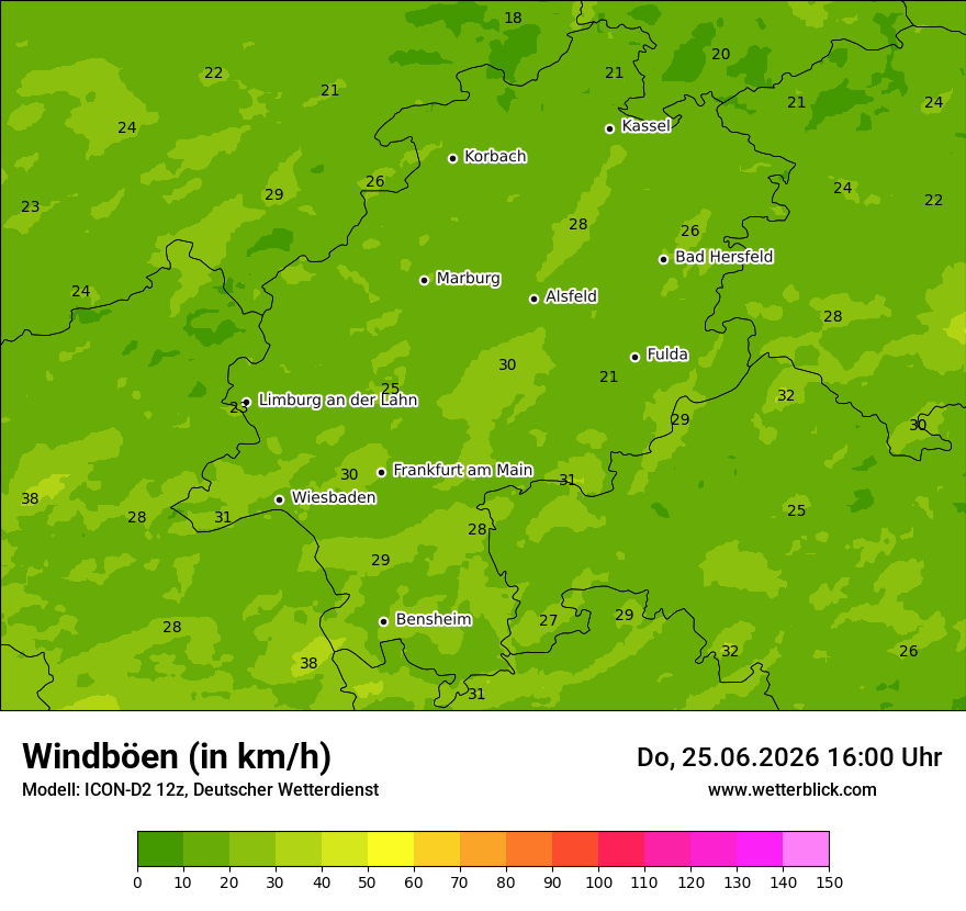 Maximale Windböen