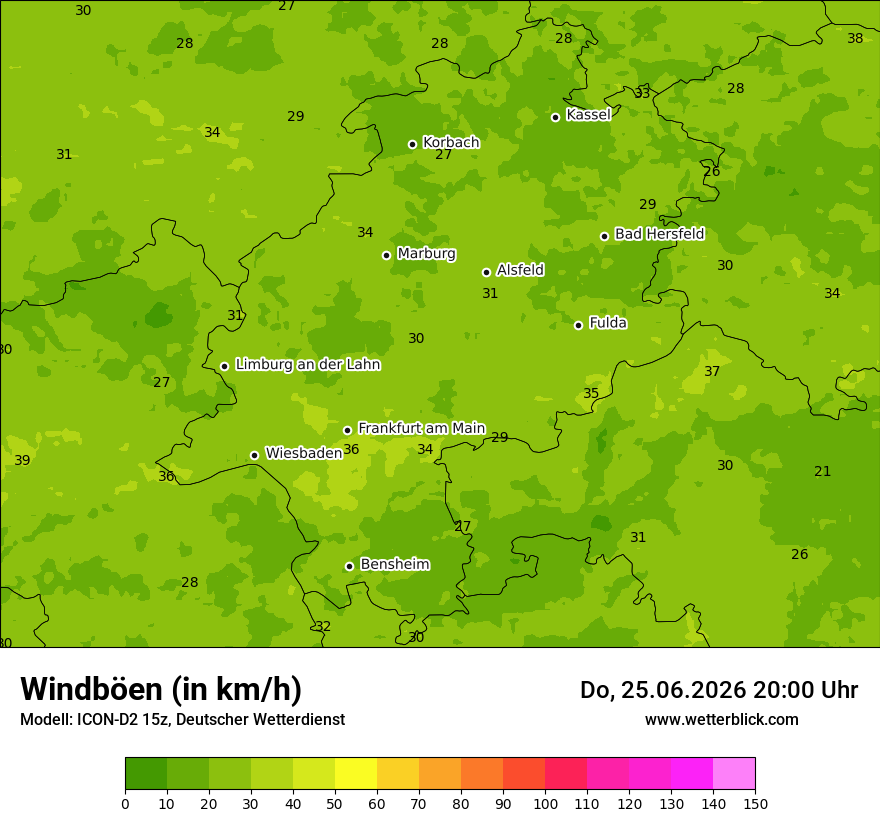 Maximale Windböen