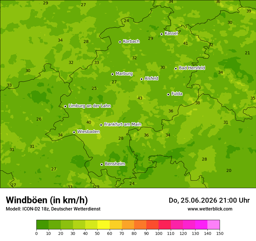 Maximale Windböen