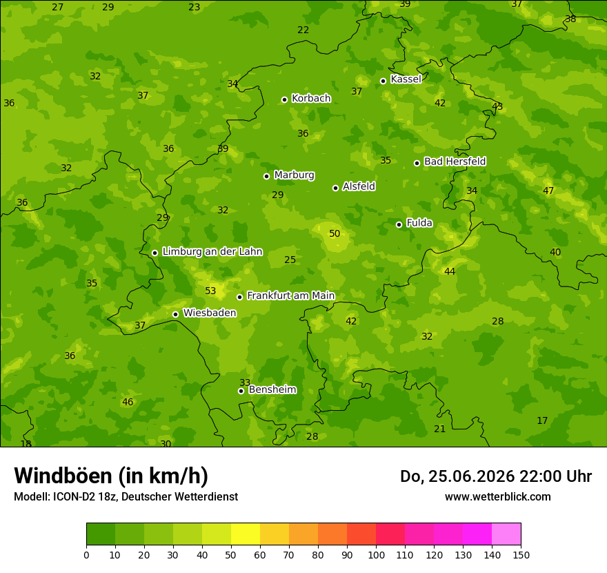 Maximale Windböen