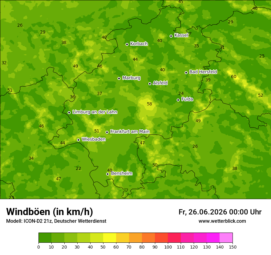 Maximale Windböen