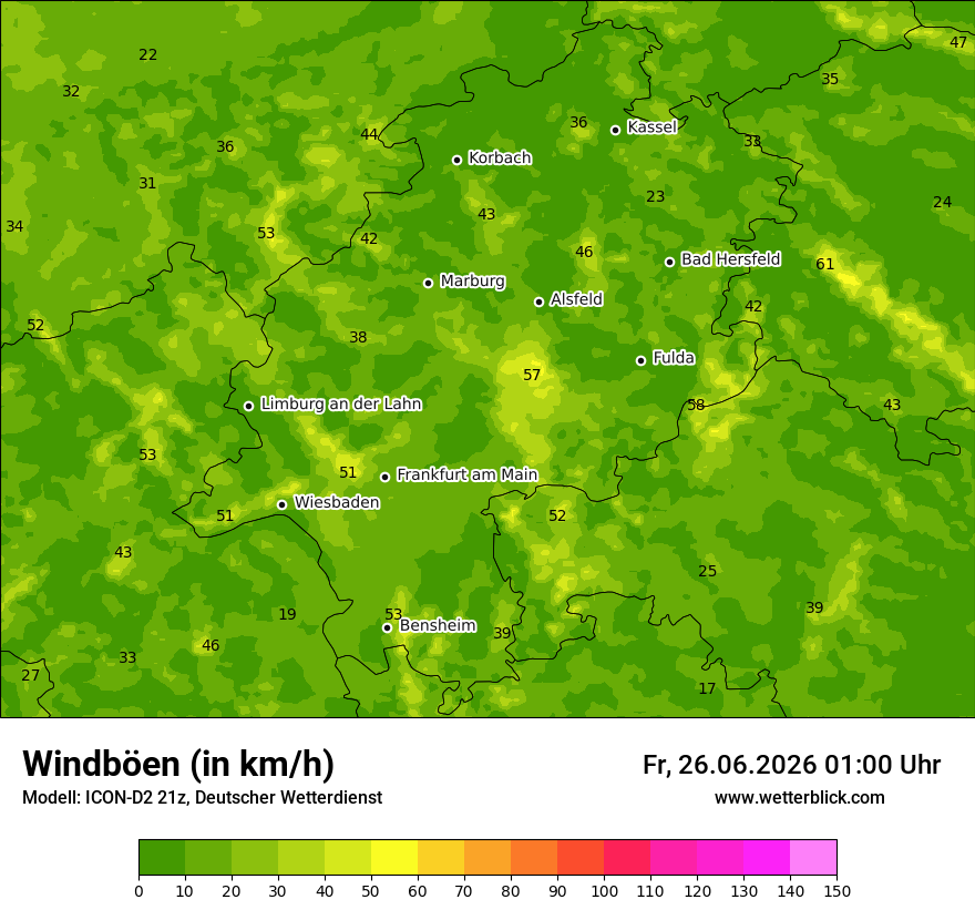 Maximale Windböen