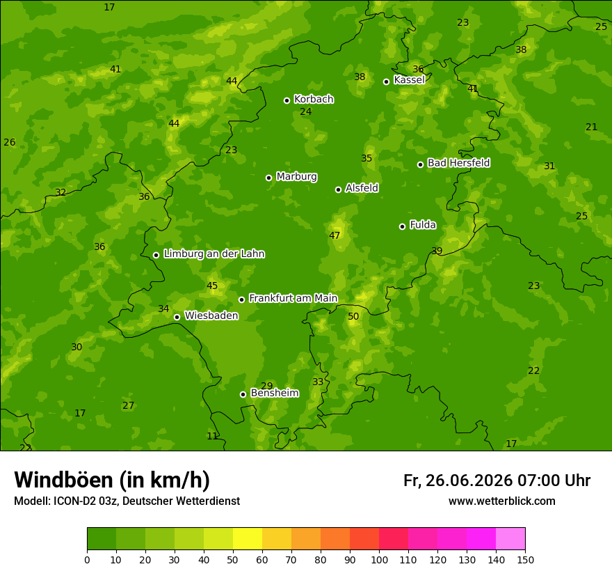 Maximale Windböen
