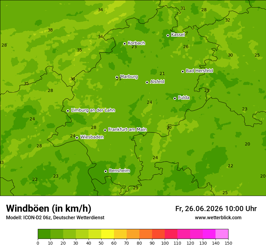 Maximale Windböen