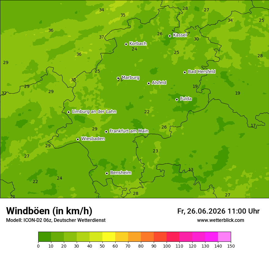 Maximale Windböen