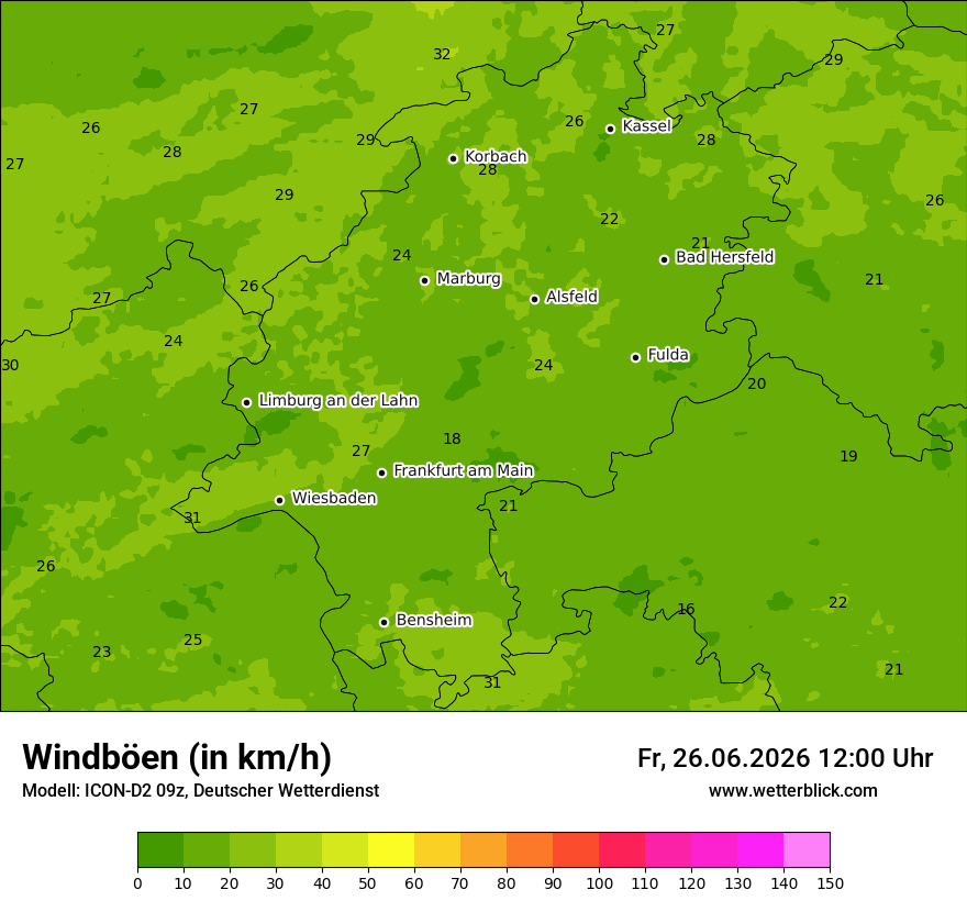 Maximale Windböen