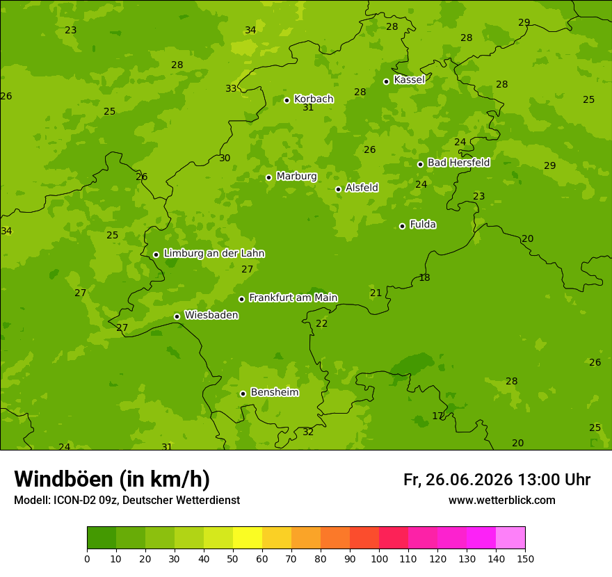 Maximale Windböen