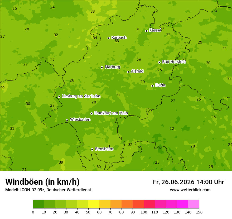 Maximale Windböen