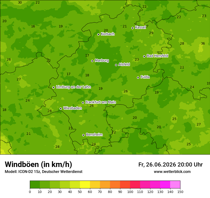 Maximale Windböen