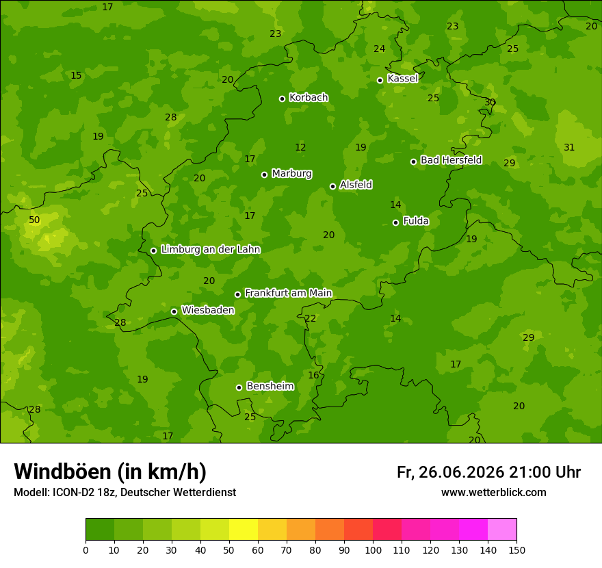 Maximale Windböen