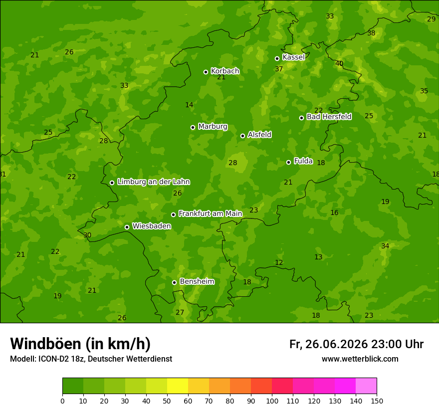 Maximale Windböen