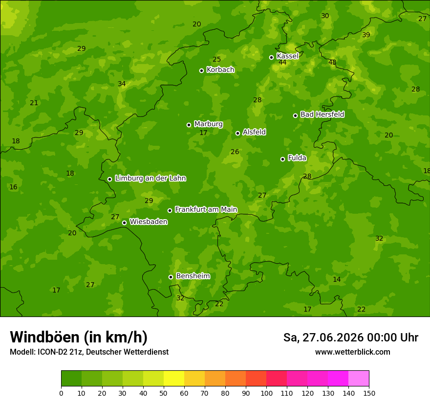 Maximale Windböen
