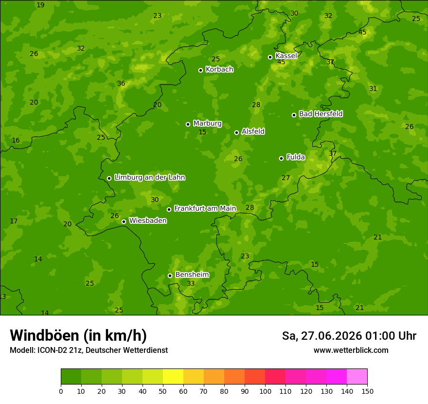 Maximale Windböen