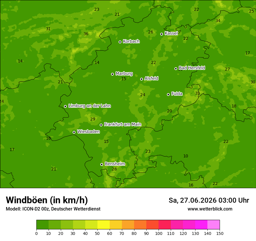 Maximale Windböen