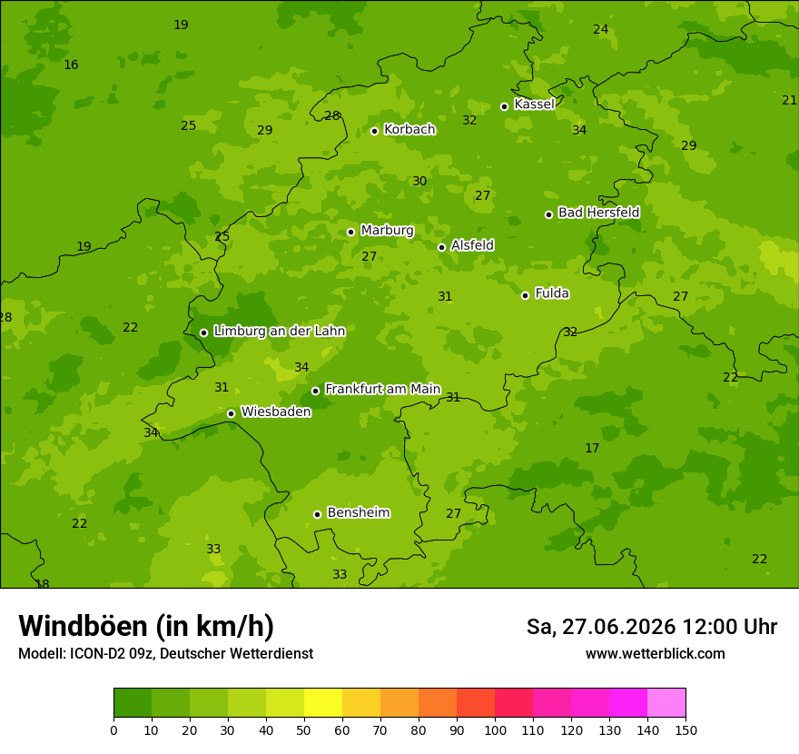 Maximale Windböen