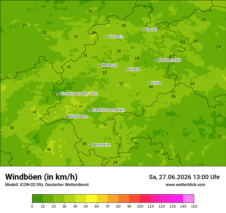 Maximale Windböen
