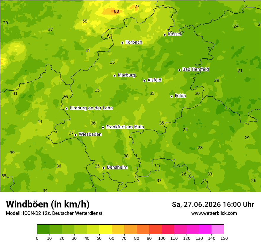 Maximale Windböen