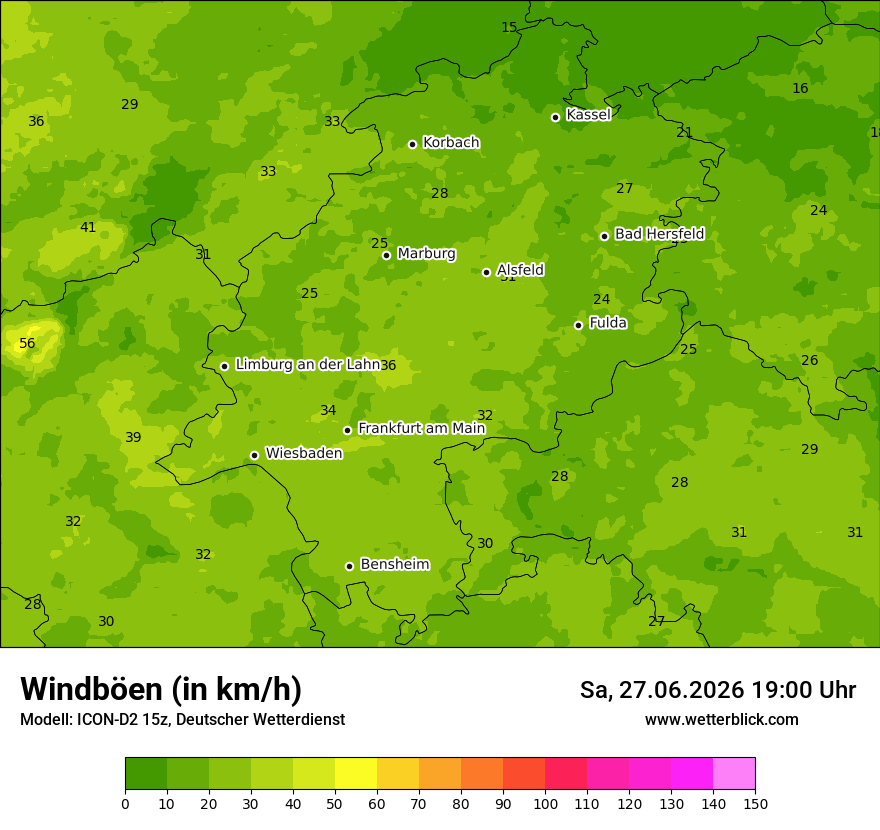 Maximale Windböen