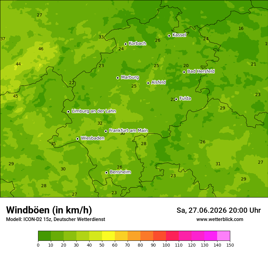Maximale Windböen