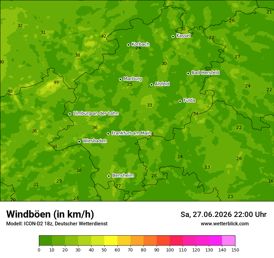 Maximale Windböen