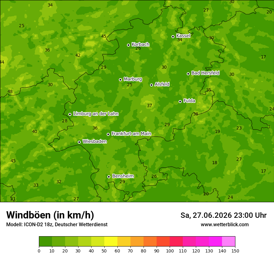 Maximale Windböen