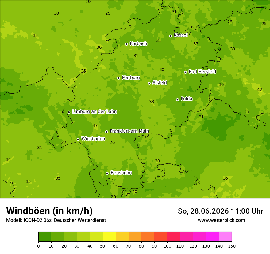 Maximale Windböen