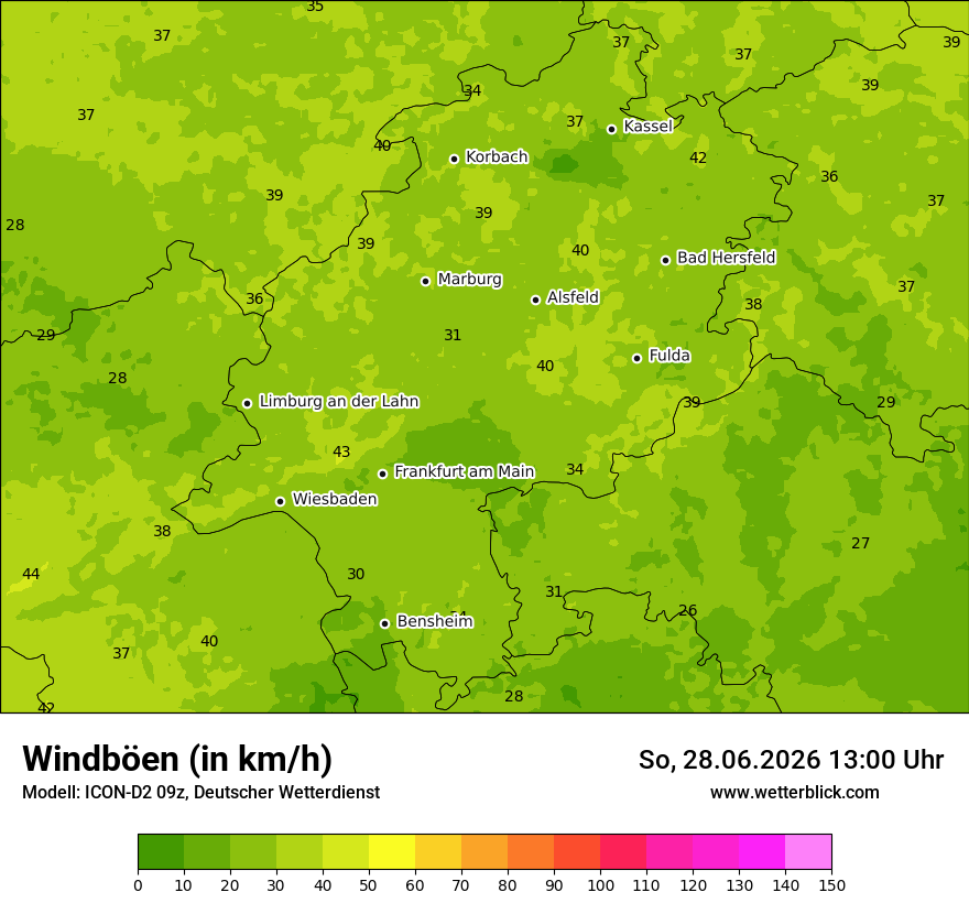Maximale Windböen