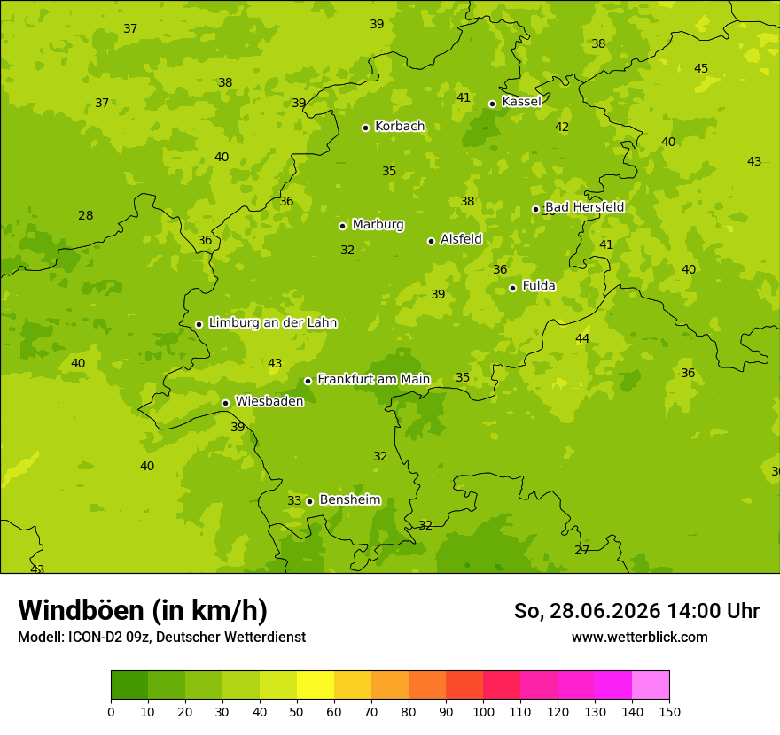 Maximale Windböen