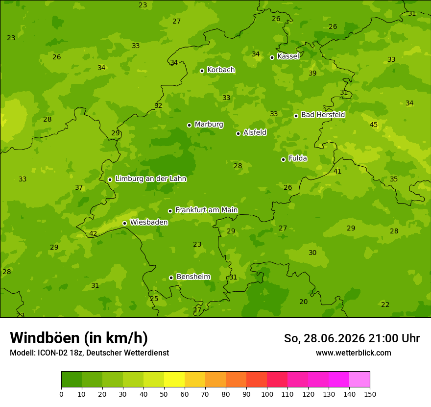 Maximale Windböen