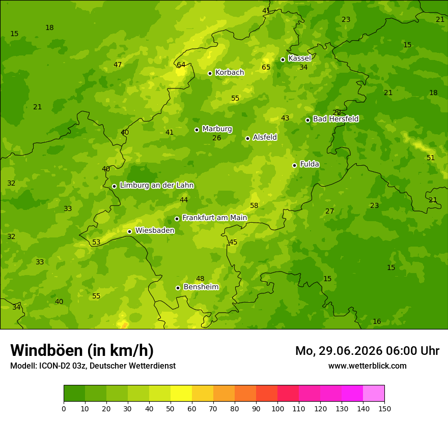Maximale Windböen