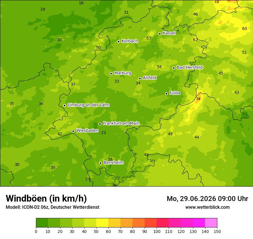 Maximale Windböen