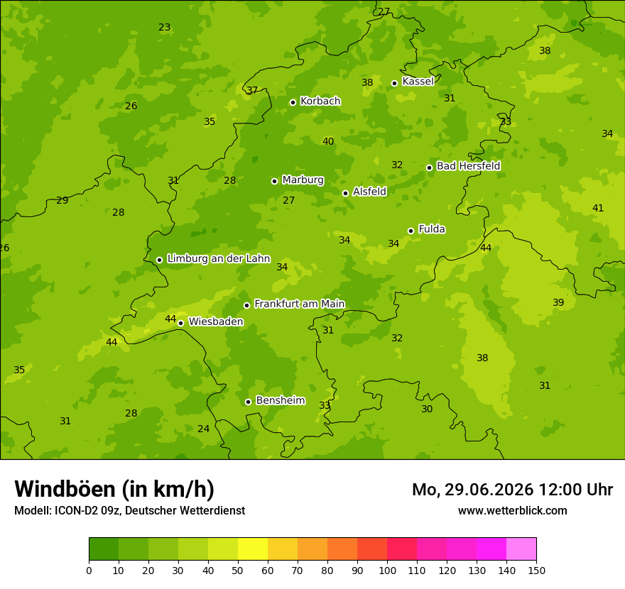 Maximale Windböen