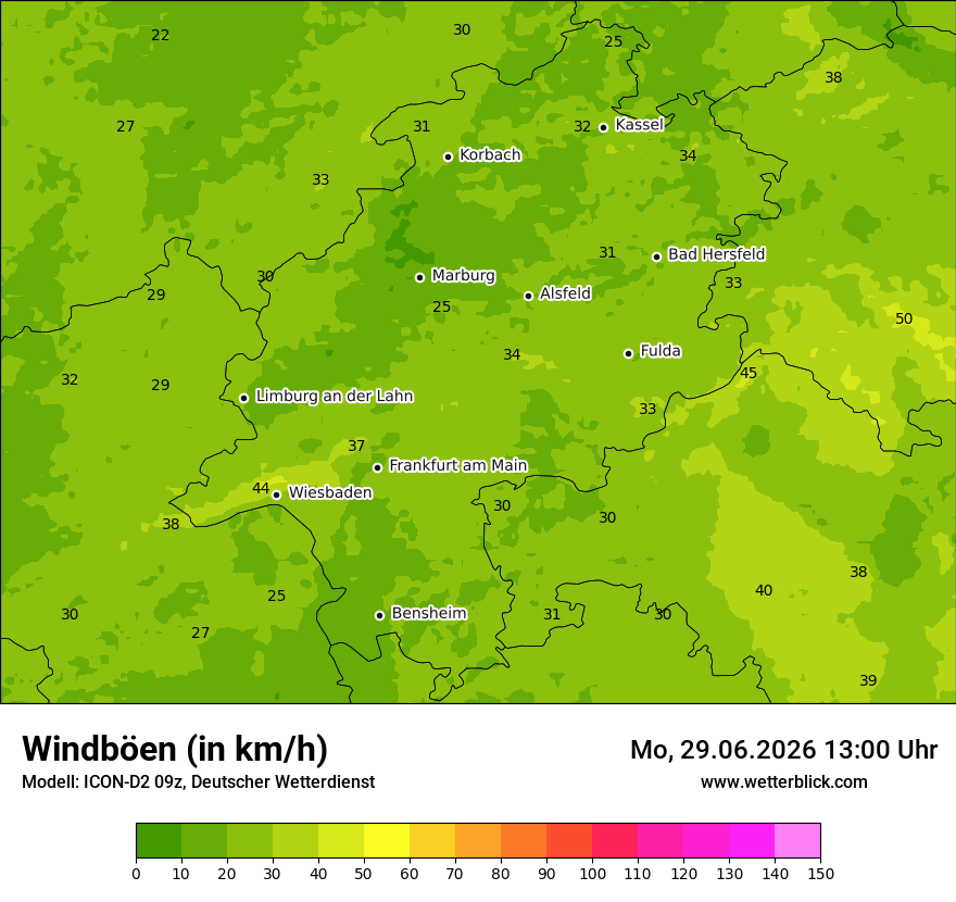 Maximale Windböen