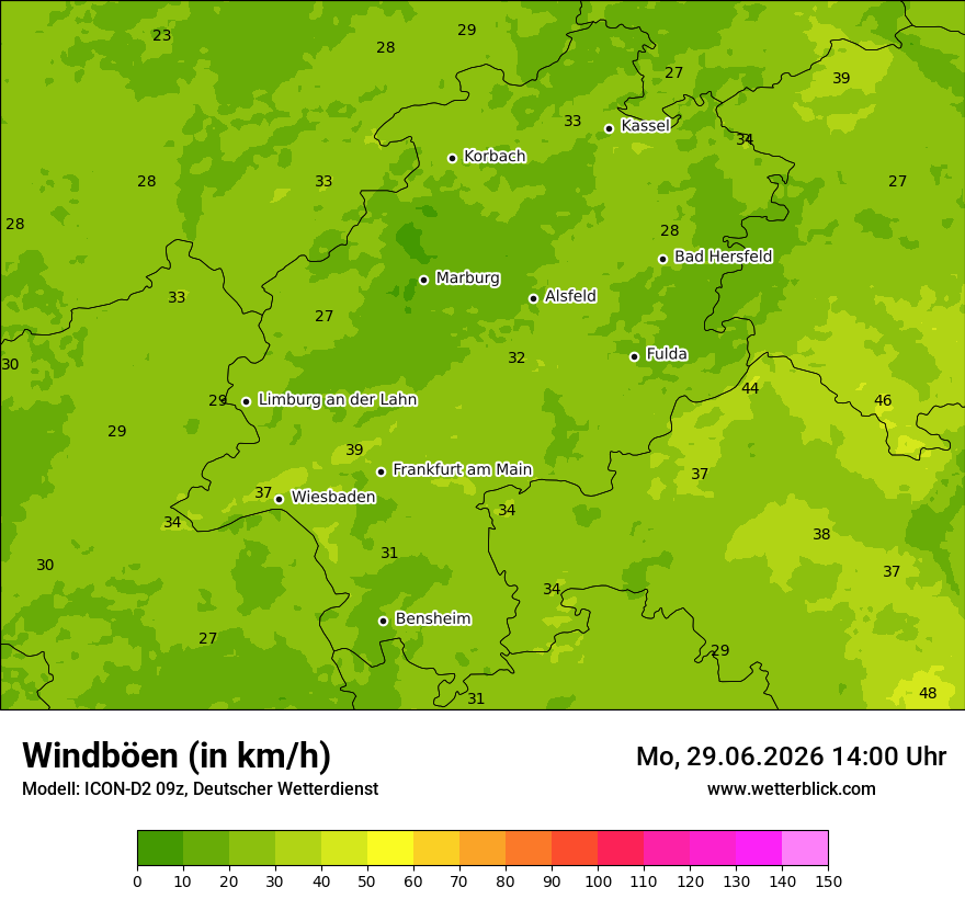 Maximale Windböen