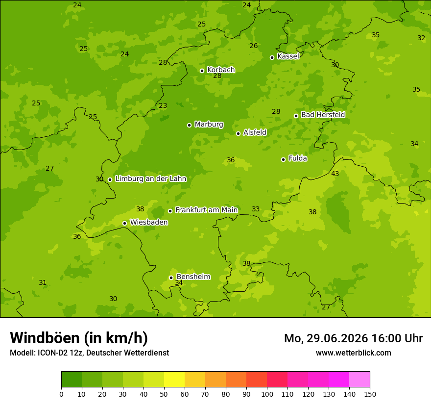 Maximale Windböen