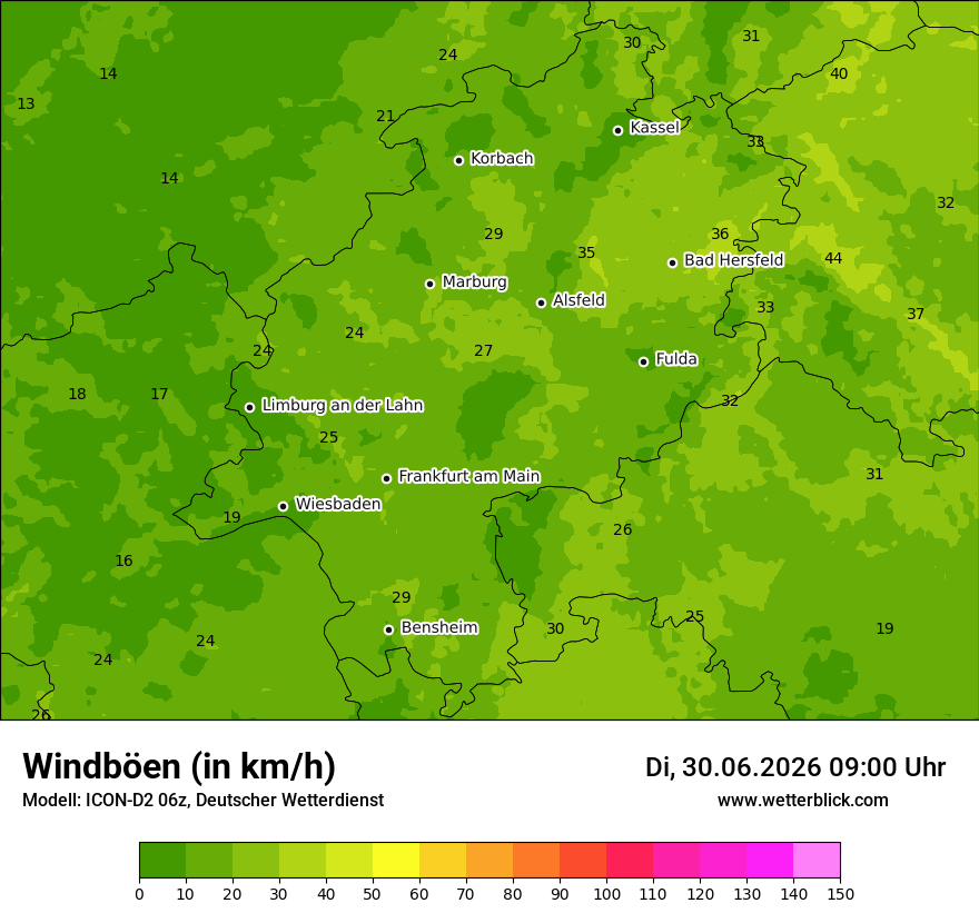 Maximale Windböen