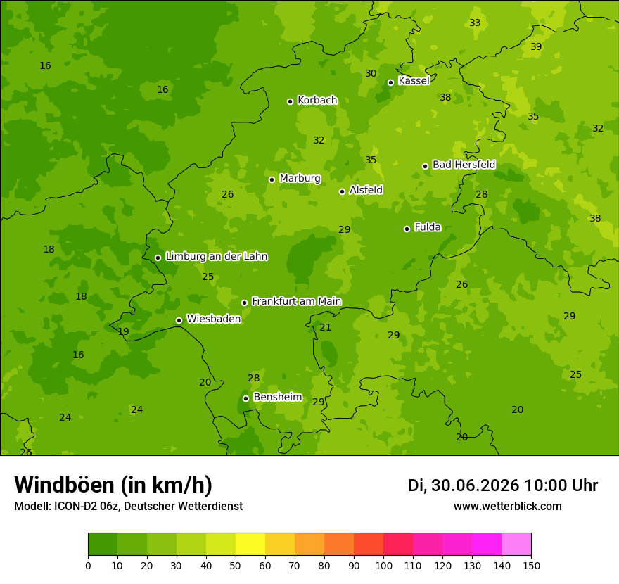 Maximale Windböen