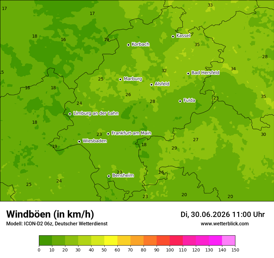 Maximale Windböen