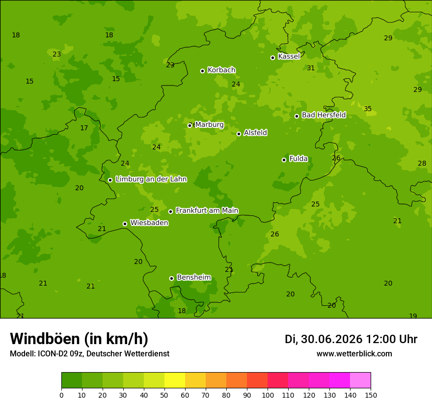 Maximale Windböen