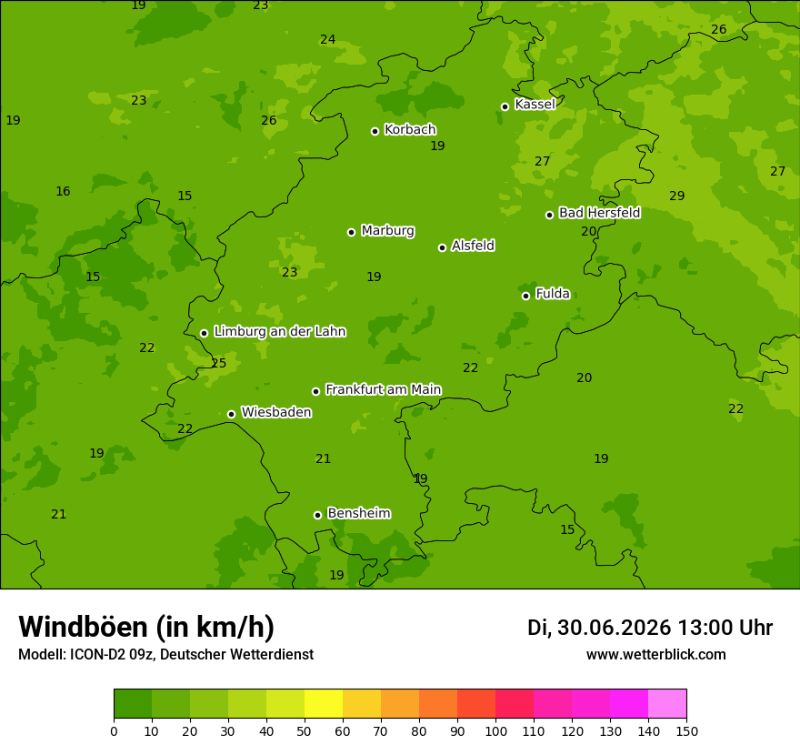 Maximale Windböen