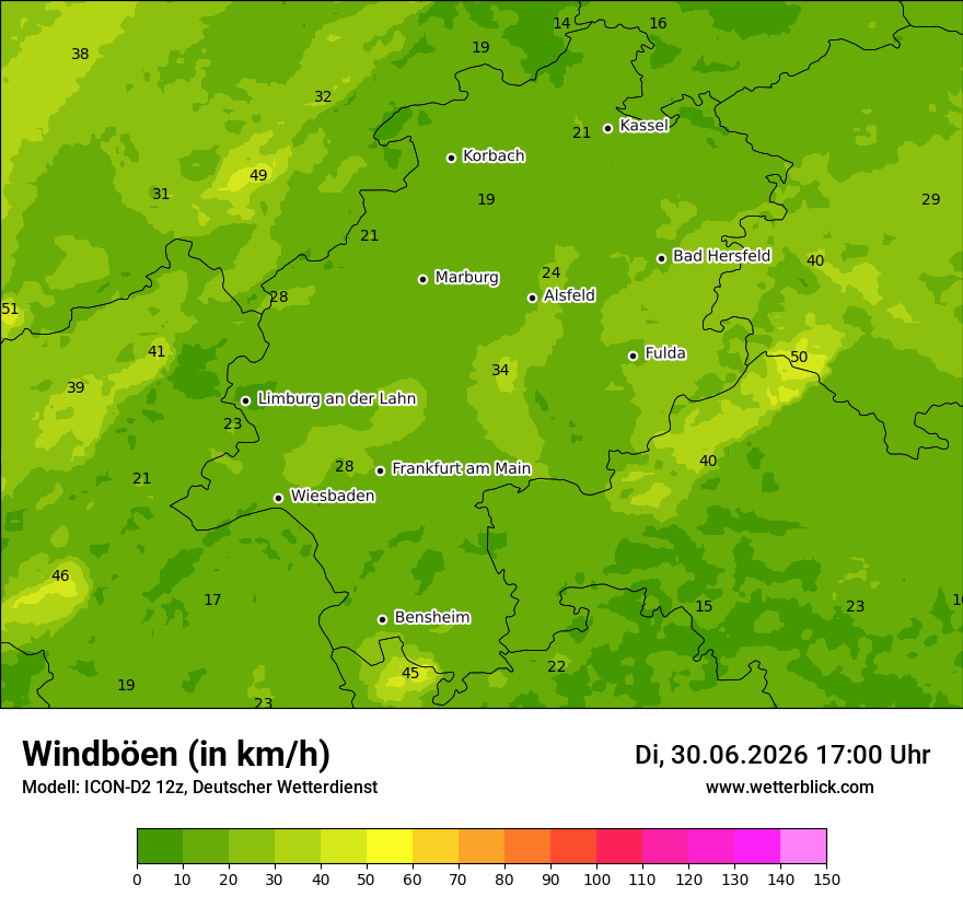 Maximale Windböen