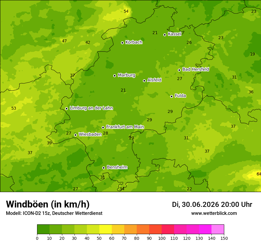 Maximale Windböen