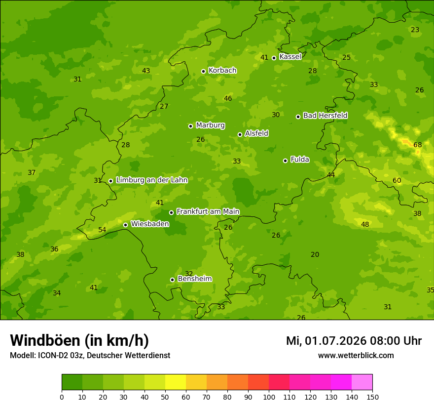 Maximale Windböen